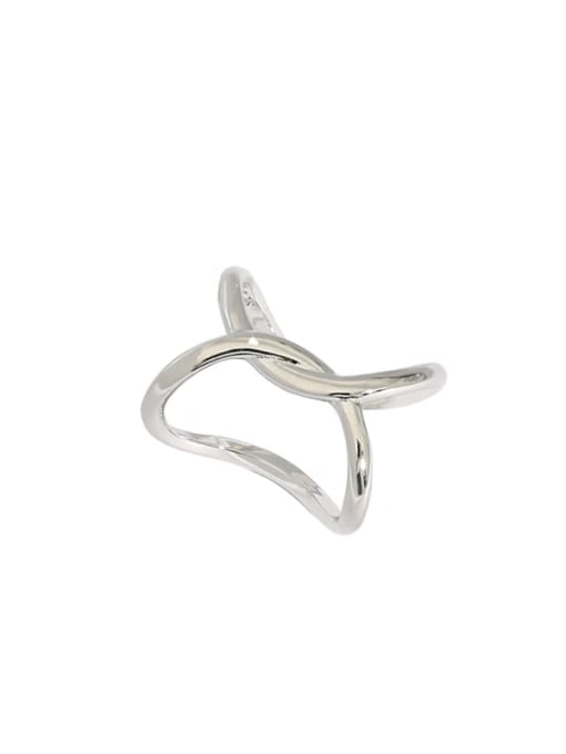 DAKA 925 Sterling Silver Irregular Minimalist Clip Earring  [Single] 4